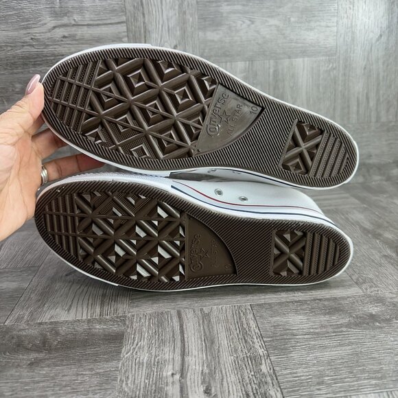 Converse CTAS Women's  size 10 White Canvas Wedge Shoes - Picture 7 of 8